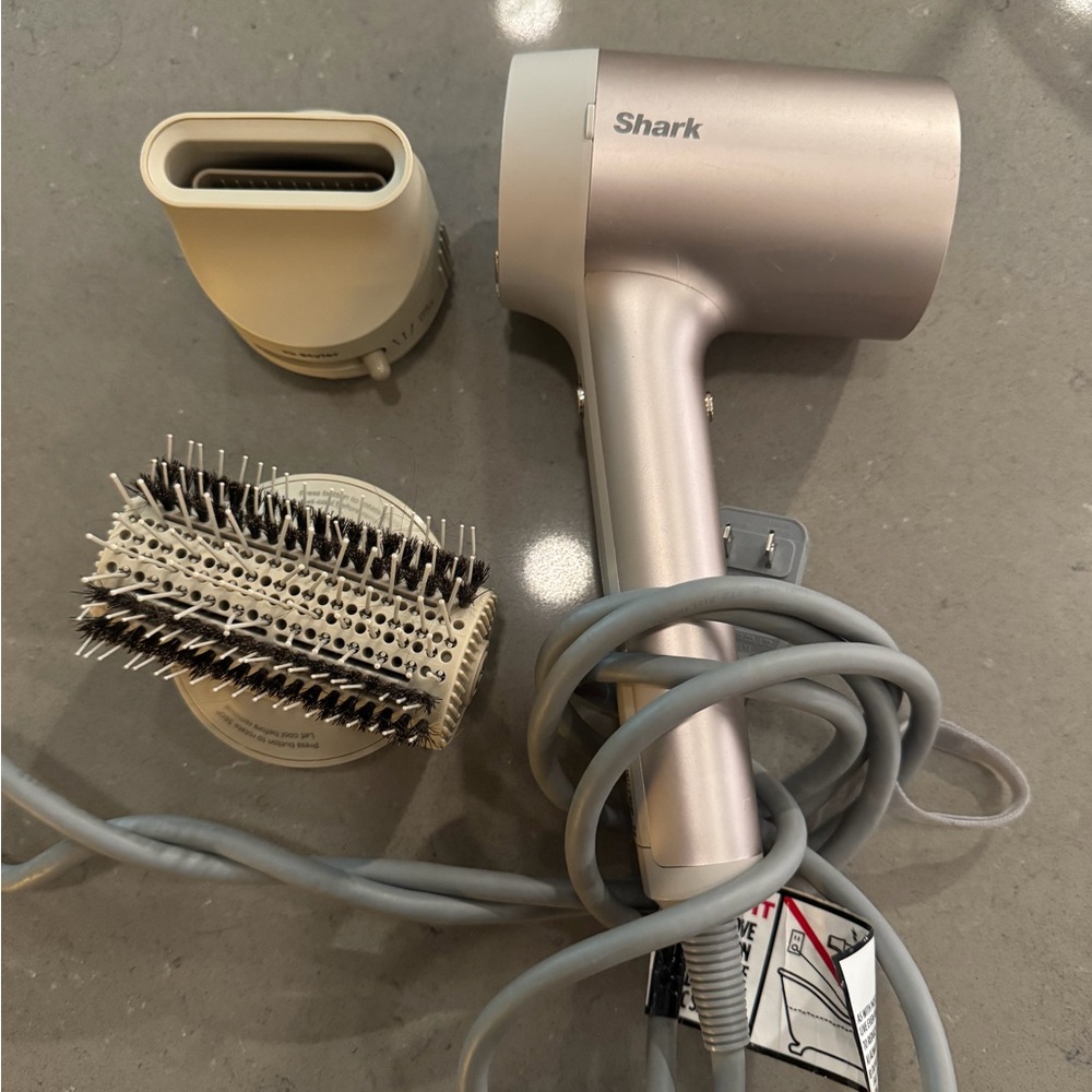 Shark Rose Gold Compact Hair Dryer with Styling Attachments